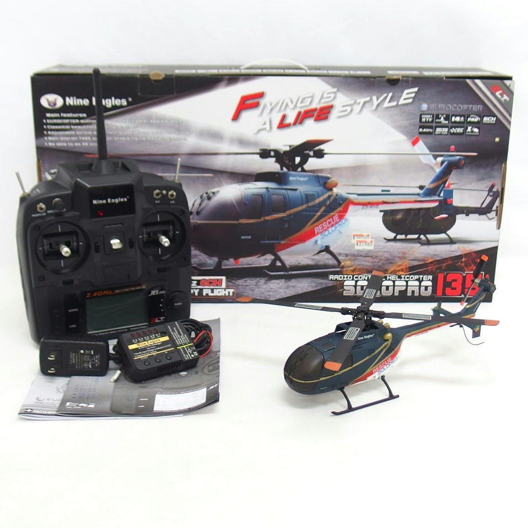 1円【ジャンク】Nine Eagles SOLO PRO 135 BO-105 2.4GHz 6ch 小型電動