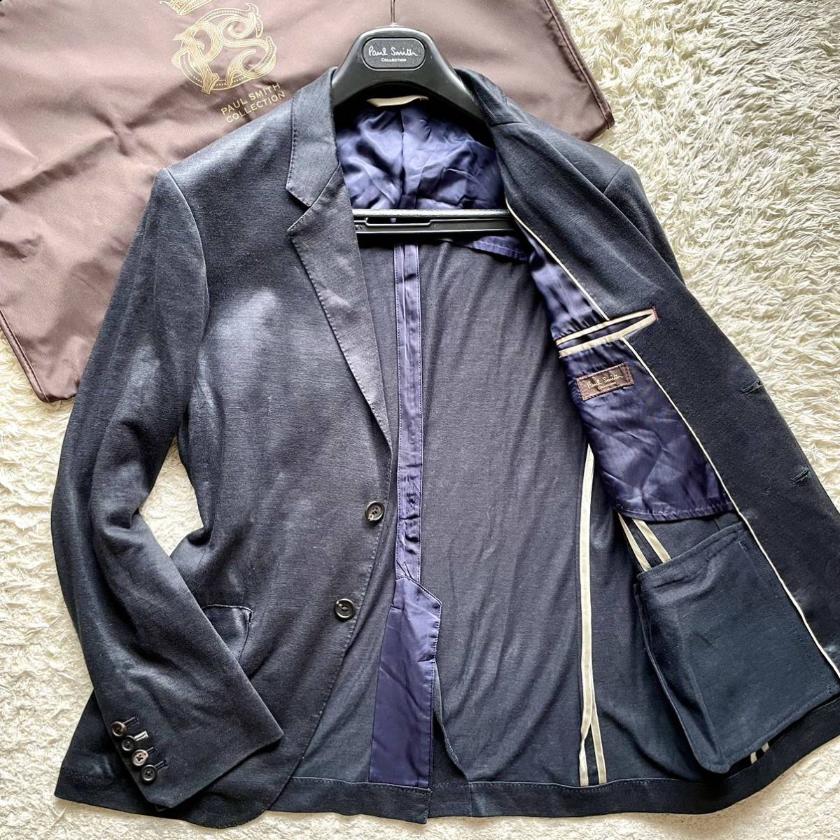  ポールスミスコレクション 突き抜けるリネンの爽やかさ PAUL SMITH テーラードジャケット ダークグレー Lサイズ メンズ 光沢感 パープル(Lサイズ)｜売買されたオークション情報、yahooの商品情 Lサイズ