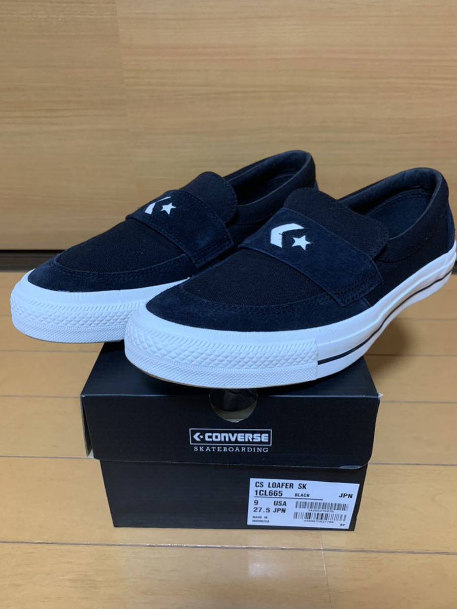 CONVERSE CS LOAFER SK BLACK US9.5 27.5cmONE STAR ワンスター 黒skateコンバースコンバースアディクト ローファー