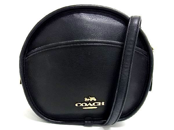 1円■美品■ COACH コーチ F27971 キャンティーン レザー 2WAY ショルダーバッグ クロスボディ レディース ブラック系 BD8604