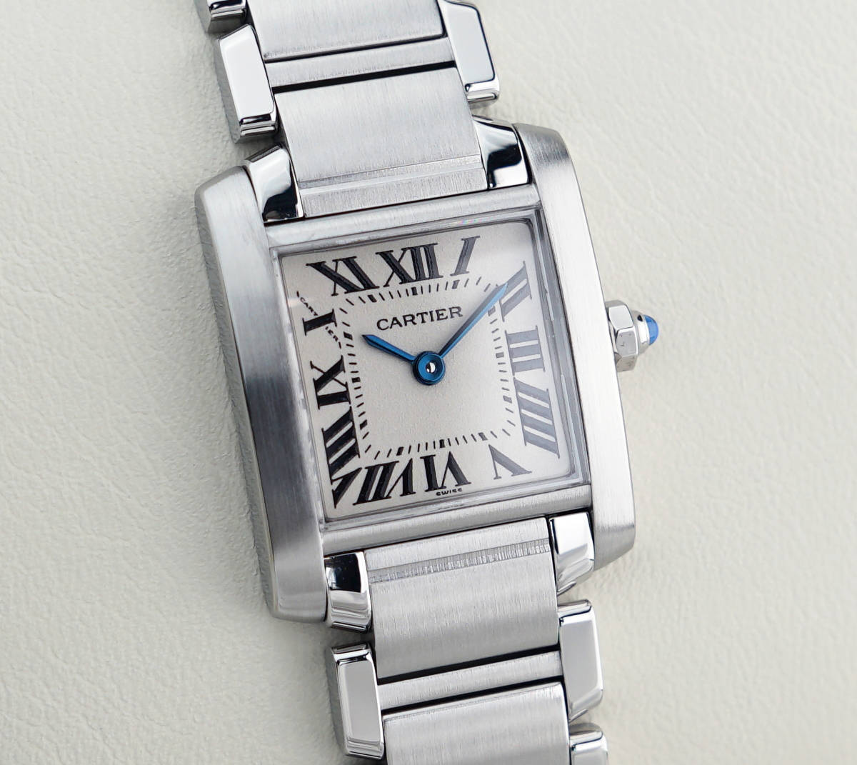 美品 カルティエ タンク フランセーズ シルバー ローマン SM Cartier 