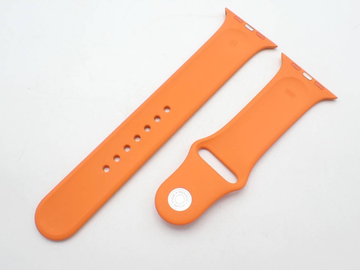 1円～☆Apple Watch アップルウォッチ HERMES エルメス オレンジラバー  