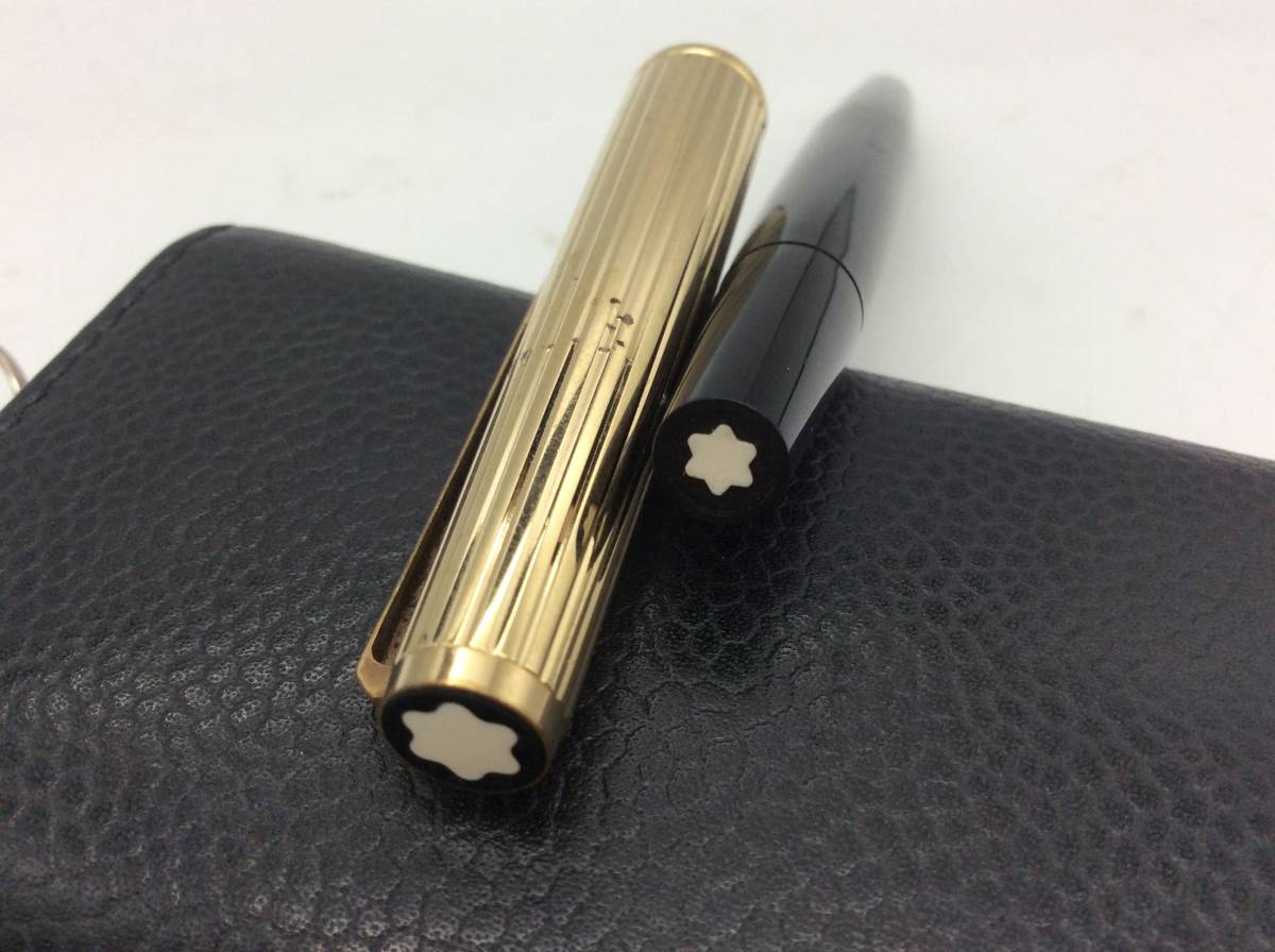 704 MONTBLANC モンブラン 227 万年筆 ペン先 585 ブラック×ゴールド
