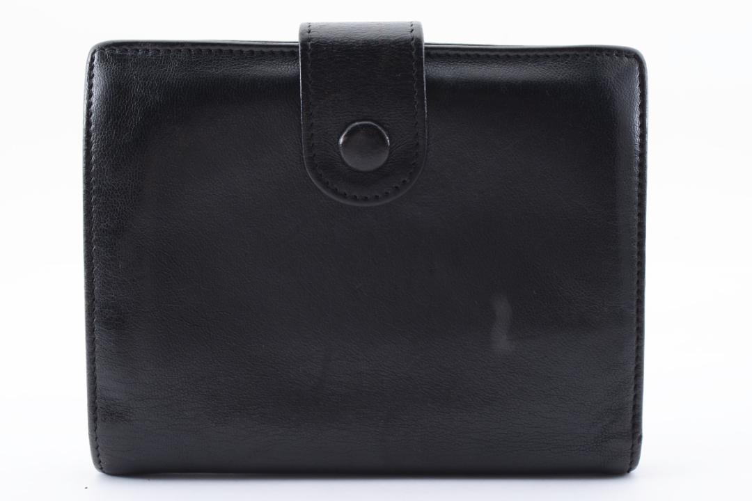CHANEL 二つ折り 財布 キャビアスキン ココマーク がま口 デカココ 黒
