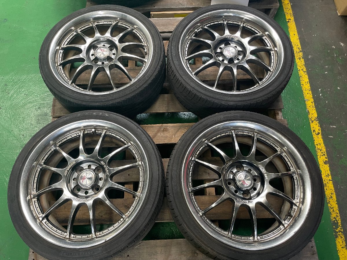 WORK製 VSX 戦 17インチ 外品アルミホイル♪♪（No252722）(ラジアル 