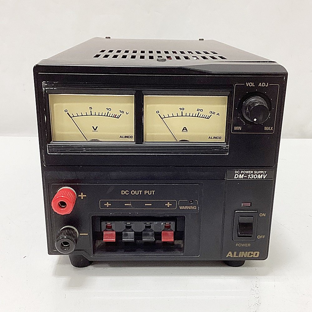HO1 ALINCO アルインコ DC POWER SUPPLY DM-130MV 安定化電源装置 アマチュア無線 アクセサリ 通電のみ確認済み