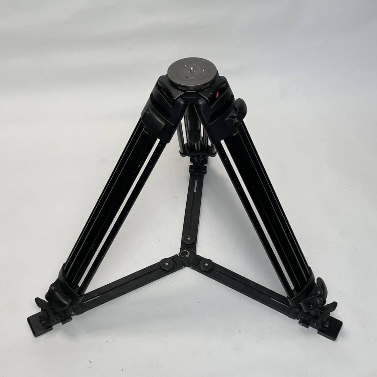 マンフロット Manfrotto アルミビデオ三脚 グラウンドスプレッダー付属