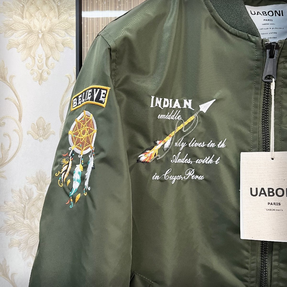 個性EU製＆定価8万◇UABONI*Paris*フライトジャケット/MA-1*ユアボニ 