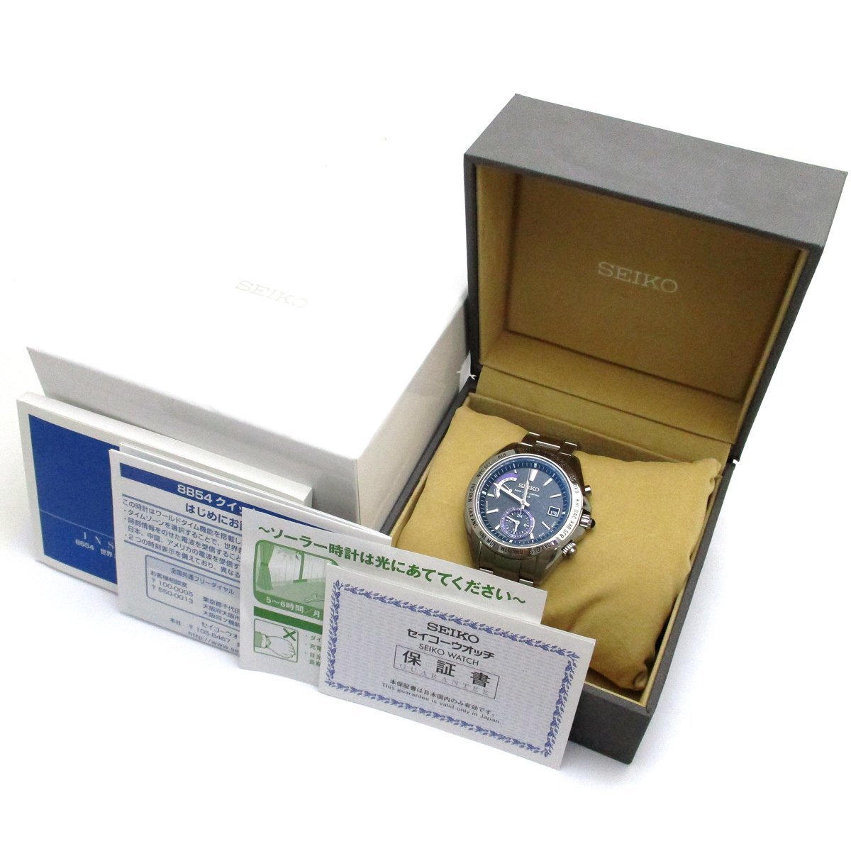 SEIKOセイコー 電波ソーラー BRIGHTZ ブライツSAGA117 チタン（1円 