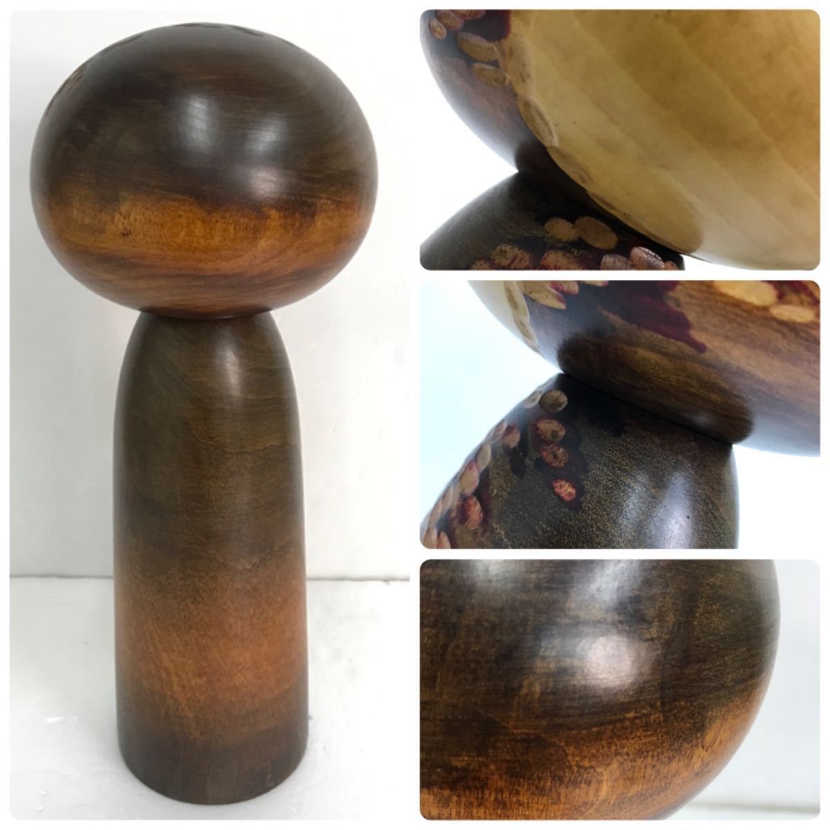 渡辺 正雄 Masao 創作 こけし kokeshi 人形 薔薇 doll 鹿子 ☆渡辺正雄 彩秋 こけし 38㎝ 名作家 創作こけし 郷土玩具 日本人形