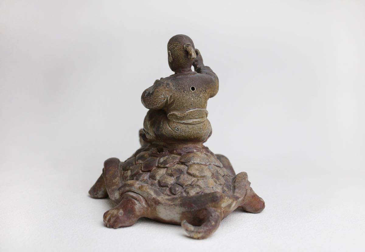 備前焼 藤原陶臣 作 亀 細工 香炉 茶道具 【公式通販】