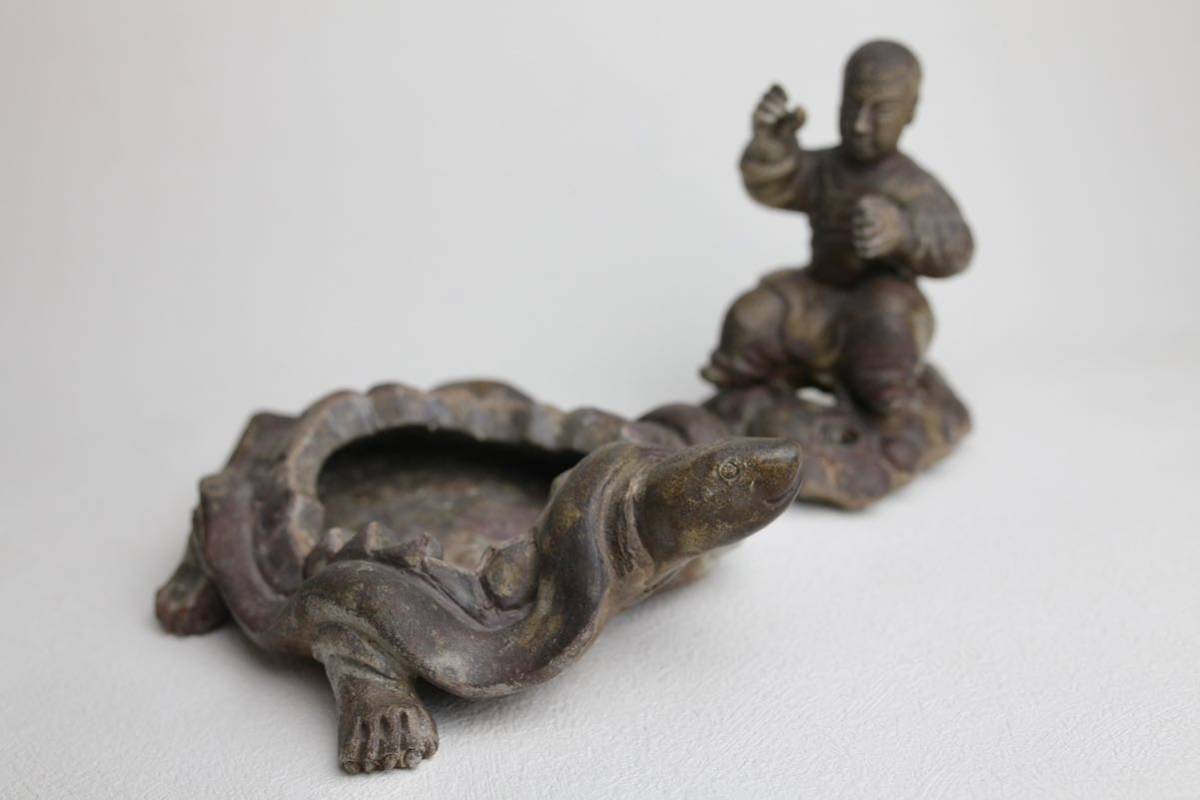 備前焼 藤原陶臣 作 亀 細工 香炉 茶道具 【公式通販】