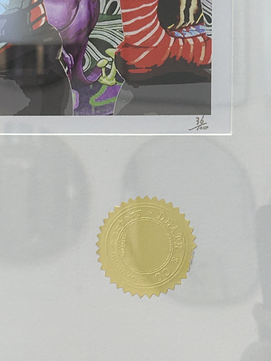 DEATH NYC 額付き 世界限定100枚 アートポスタ KAWS ドラゴン 花 現代