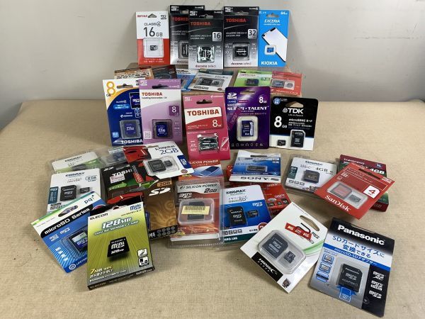 ◆EK99 ●未使用● マイクロSD・SDHCカードなど まとめ　128MB、1GB、2GB(多)、4GB、8GB、16GB、64GB、マイクロSD-SDアダプターなど◆N