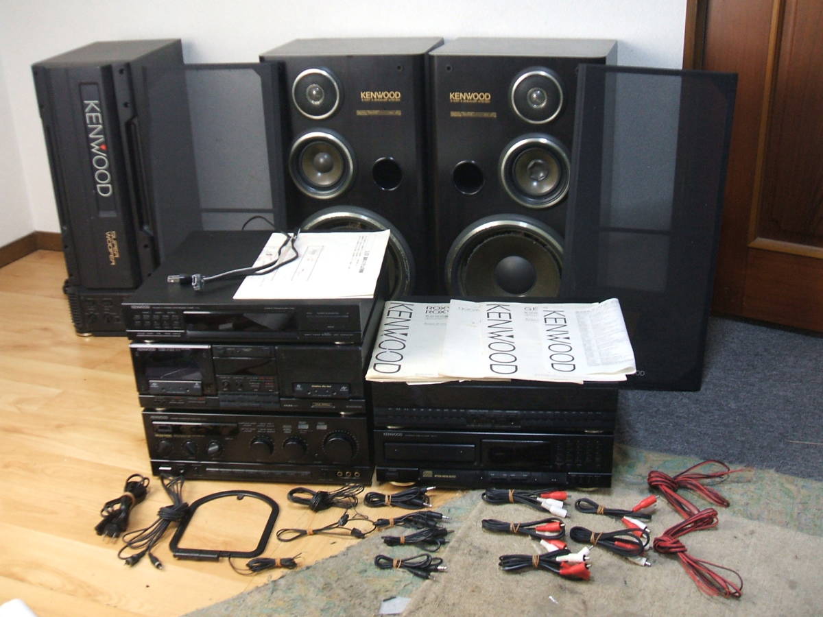 中古 MD故障 17 【一応通電OK 念の為ジャンク扱い】ケンウッド コンポ