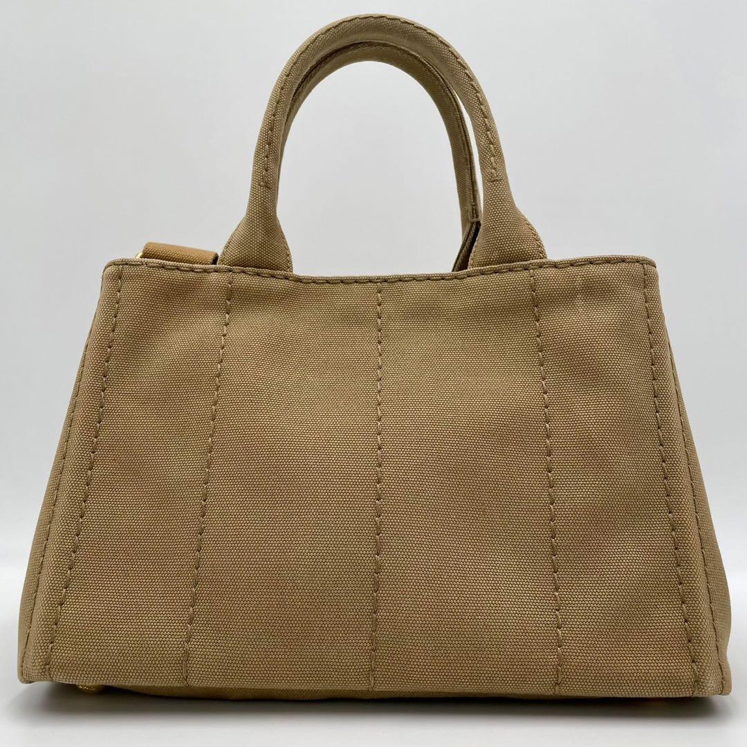 全国無料，新作】 極美品○PRADA プラダ カナパ Sサイズ 2way ベージュ