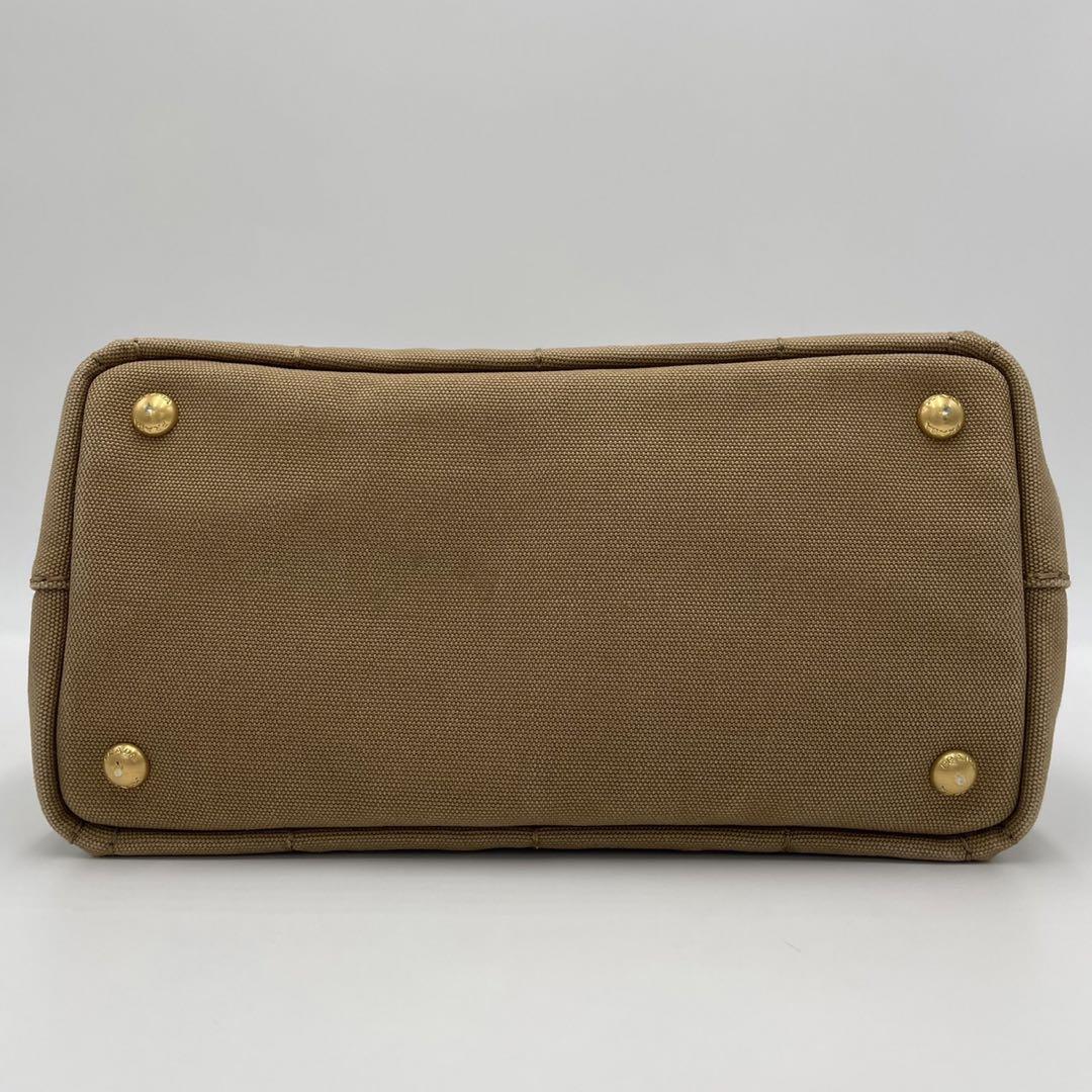 全国無料，新作】 極美品○PRADA プラダ カナパ Sサイズ 2way ベージュ
