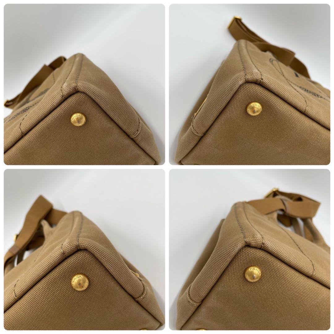 全国無料，新作】 極美品○PRADA プラダ カナパ Sサイズ 2way ベージュ