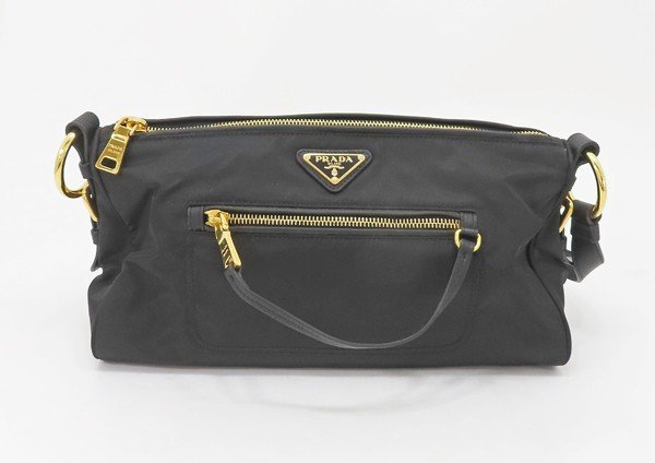 ◇【PRADA プラダ】ナイロン ショルダーバッグ BR4355 ブラック PRADA