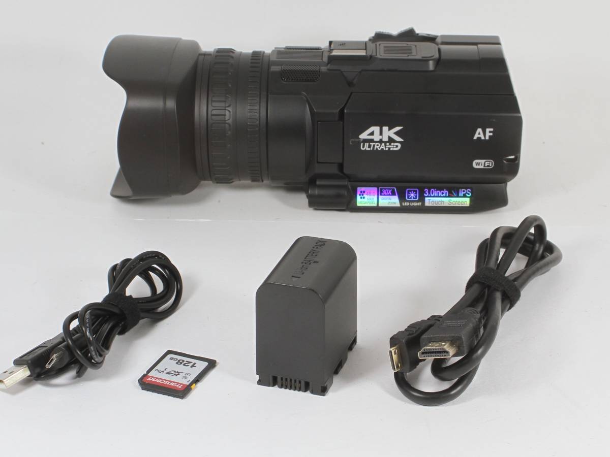 ☆4Kビデオカメラ SDカード方式 128GB 動作確認済み 中国製 【公式通販】