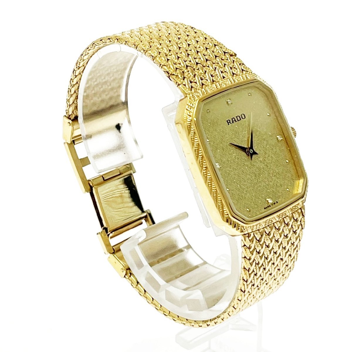1円スタート】RADO ラドー 121.3588.2 GP ゴールド文字盤 クオーツ 