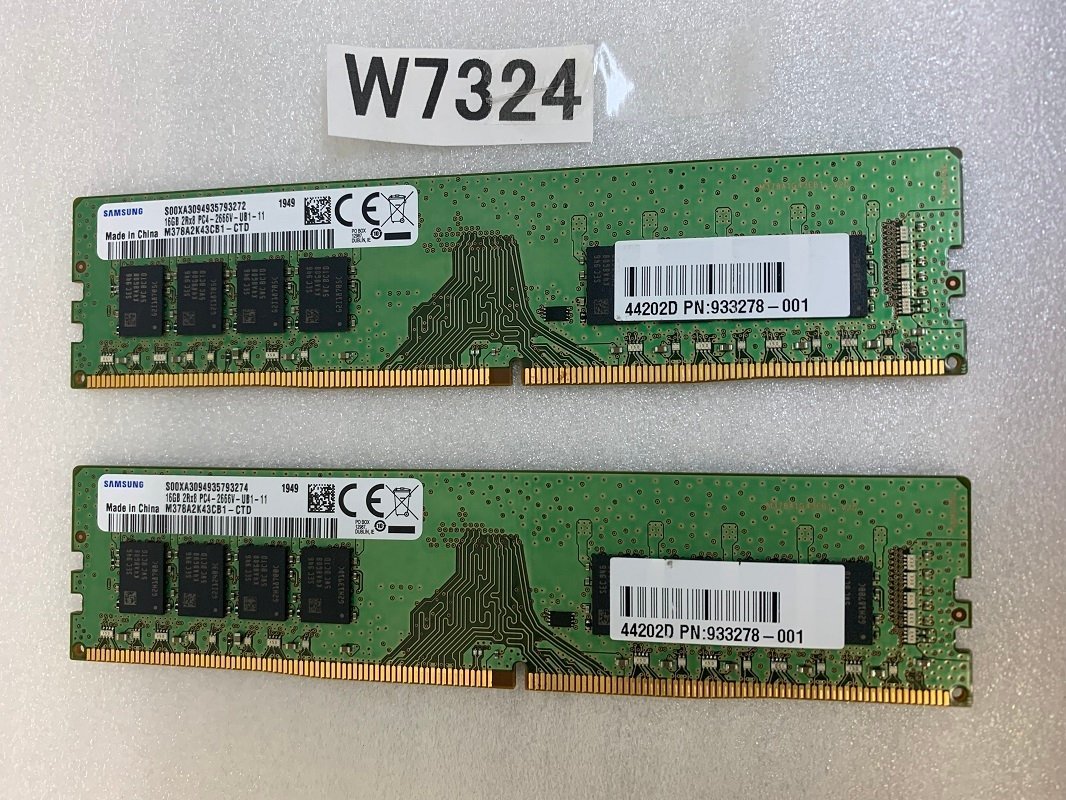 PCパーツ Samsung DDR4-2666 8GB メモリ 2枚セット 計16GB