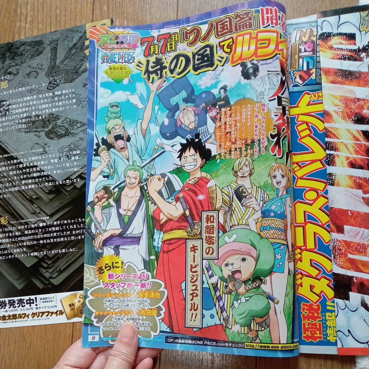 切り抜き 表紙 カラーページ ONE PIECE ワンピース 週刊少年ジャンプ A 