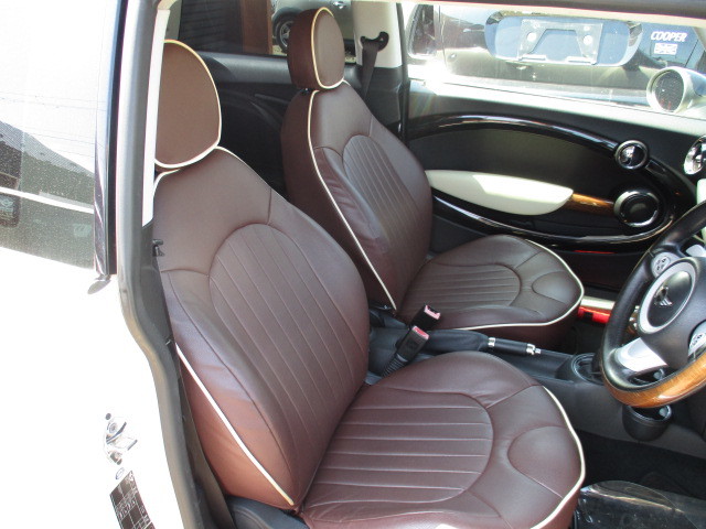 ●CABANA ポーチ付き BMW MINI R56 R55 MF16S MM16 カバナ シートカバー 1台分 ブラウン 