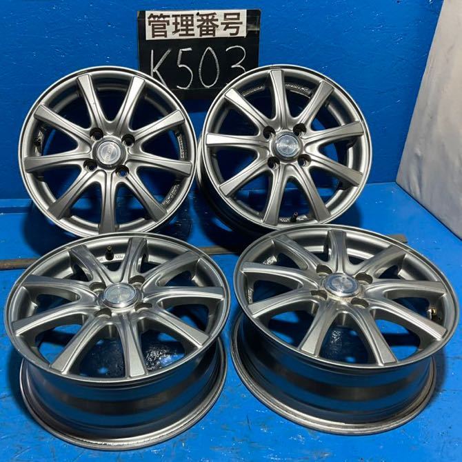 〈K503〉ホイール4本セット　EURO MAGIC BLEST JP 14インチ5.5J オフセット+45 PCD4H100 ハブ73mm ボルト穴12.5mm