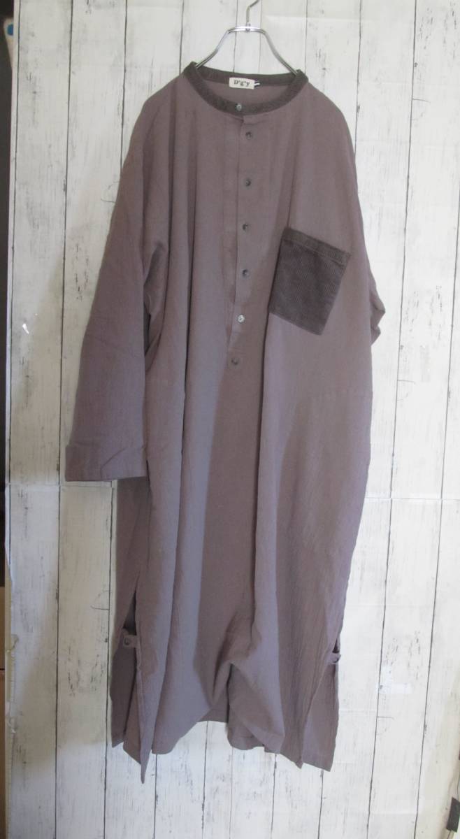 未着用★D*g*y 異素材切替ワンピース＊グレー★