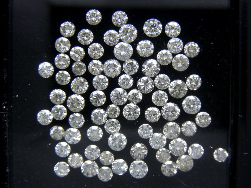 [Shimoe]最落無し！１円～ホワイト・薄目のブラウンカラー系　SI～Ｉクラス　合計１．６３ｃｔ　天然ダイヤルース