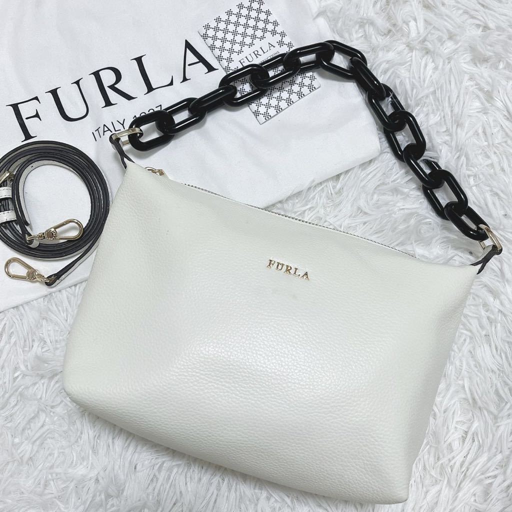 フルラ 2way ショルダーバッグ ライトブルー ✨超希少✨極美品