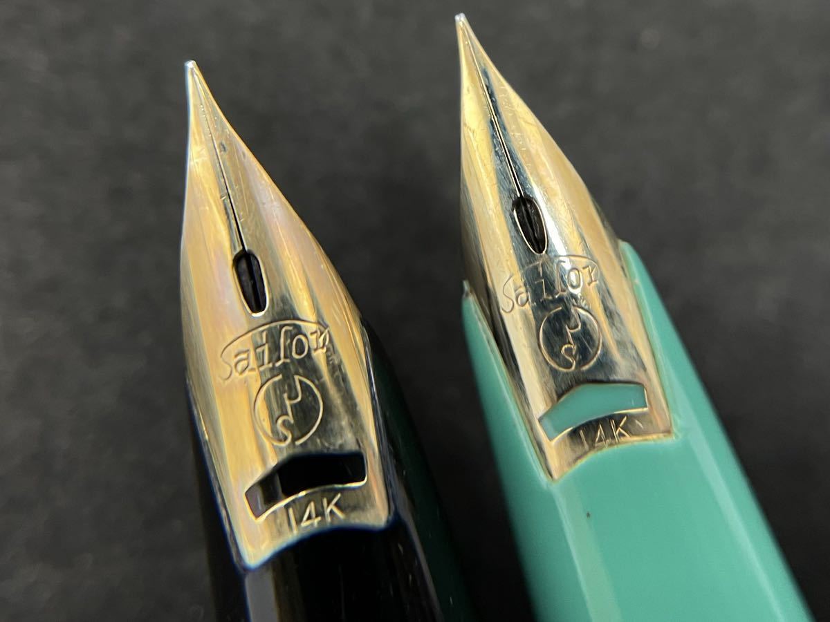 SAILOR 14K 14金ペン先 ヴィンテージ万年筆 2本セット 現状品 ③