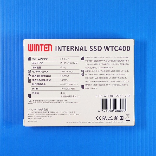 SSD 512GB】WINTEN WTC400 WINTEN SSD WTC400 2.5インチSSD 512GB