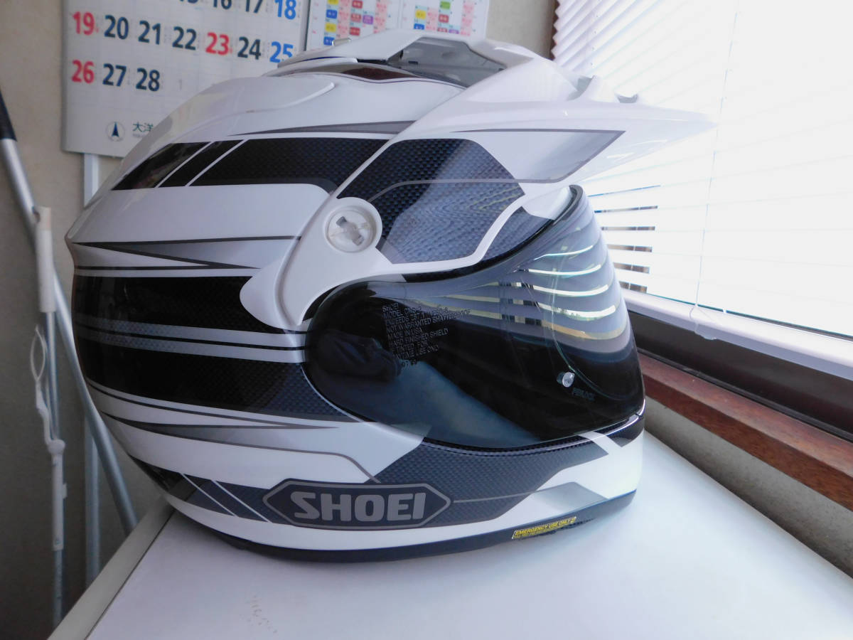 美品 SHOEI HORNET ADV NAVIGATE TC-6 (WHITE/BLACK) Lサイズ + ダーク 