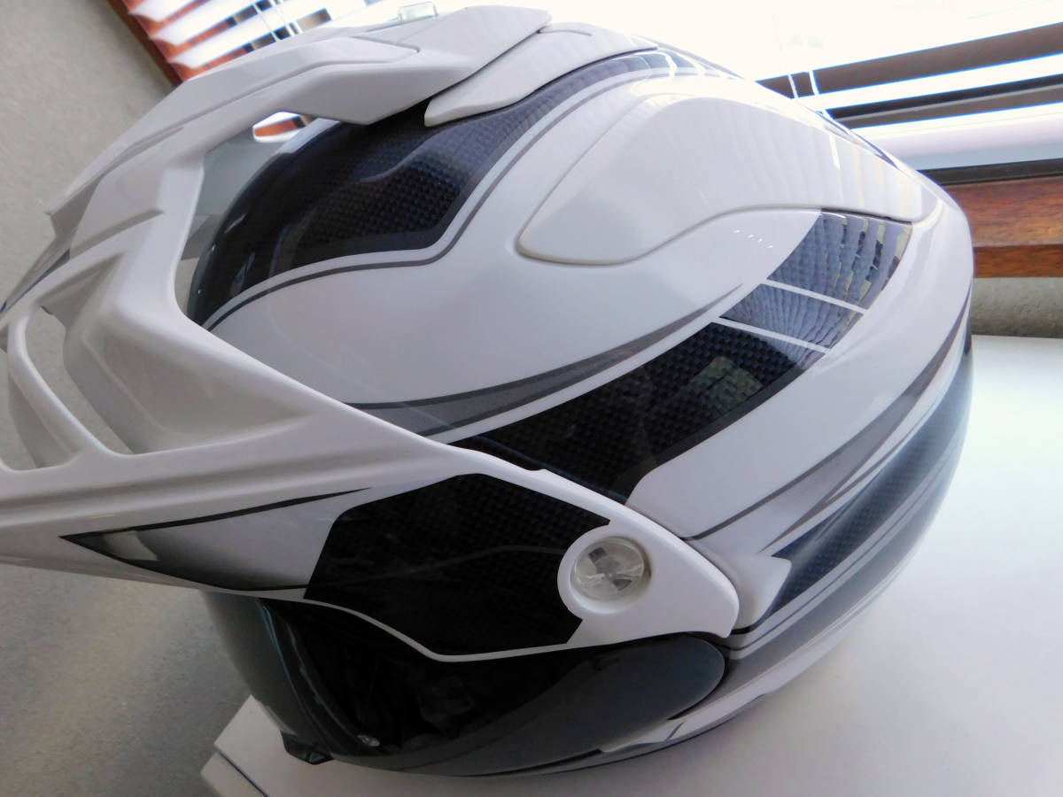 美品 SHOEI HORNET ADV NAVIGATE TC-6 (WHITE/BLACK) Lサイズ + ダーク 