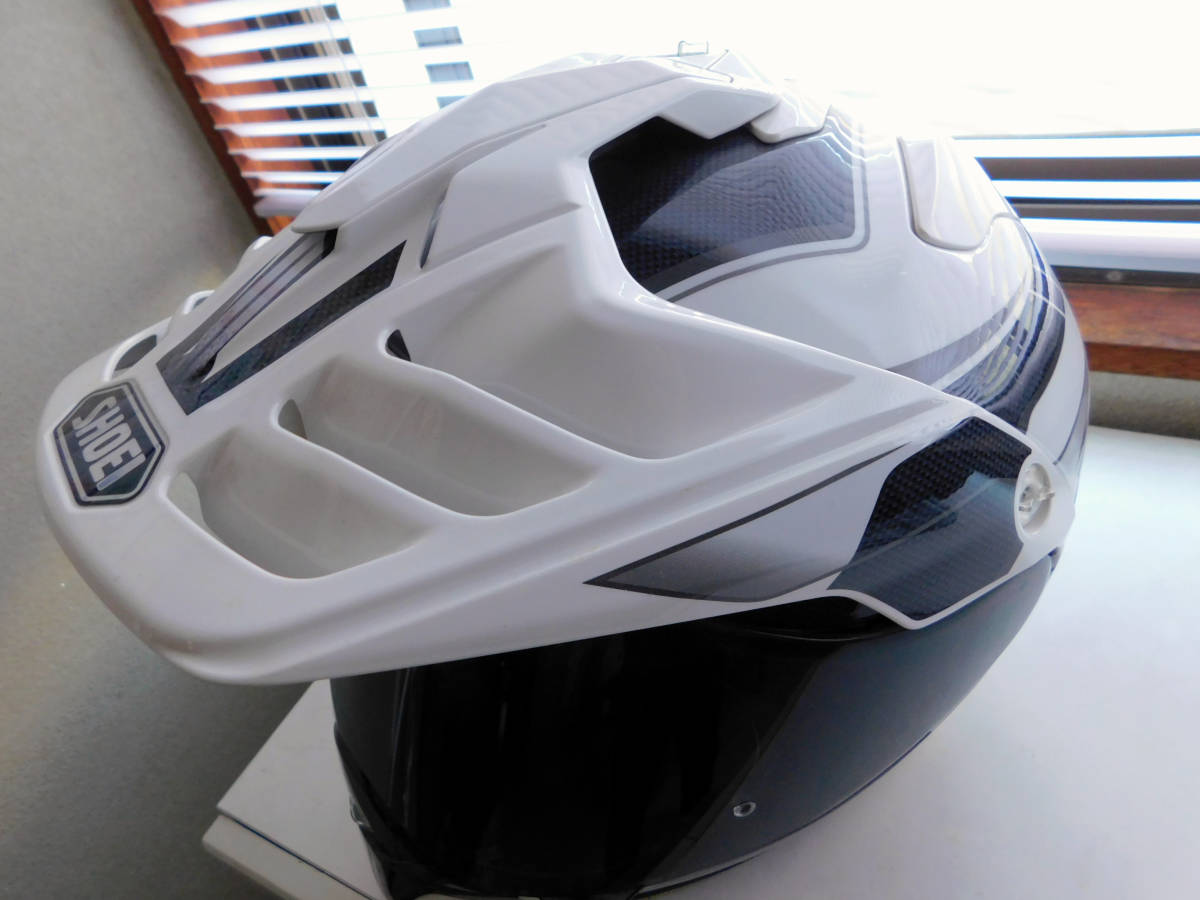 美品 SHOEI HORNET ADV NAVIGATE TC-6 (WHITE/BLACK) Lサイズ + ダーク 