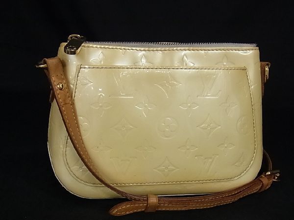 1円 LOUIS VUITTON ルイヴィトン M91509 モノグラムヴェルニ ミンナストリート クロスボディ ショルダーバッグ ペルル CA8786