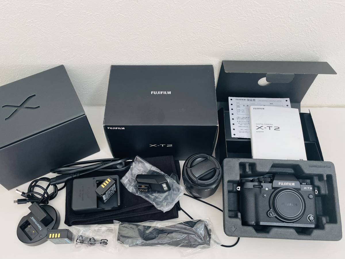 ★1円スタート！極美品 FUJIFILM フジフィルム X-T2 18-55mm 1:2.8-4 R LM OIS ミラーレス 一眼レフ カメラセット＋オマケ有り★