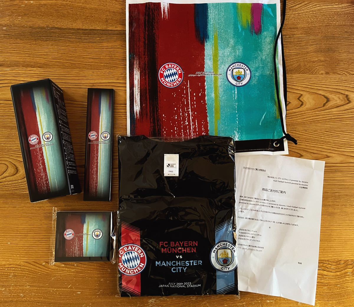 マンチェスター・シティvsバイエルン・ミュンヘン 大会記念グッズ　Audi Football Summit powered by docomo