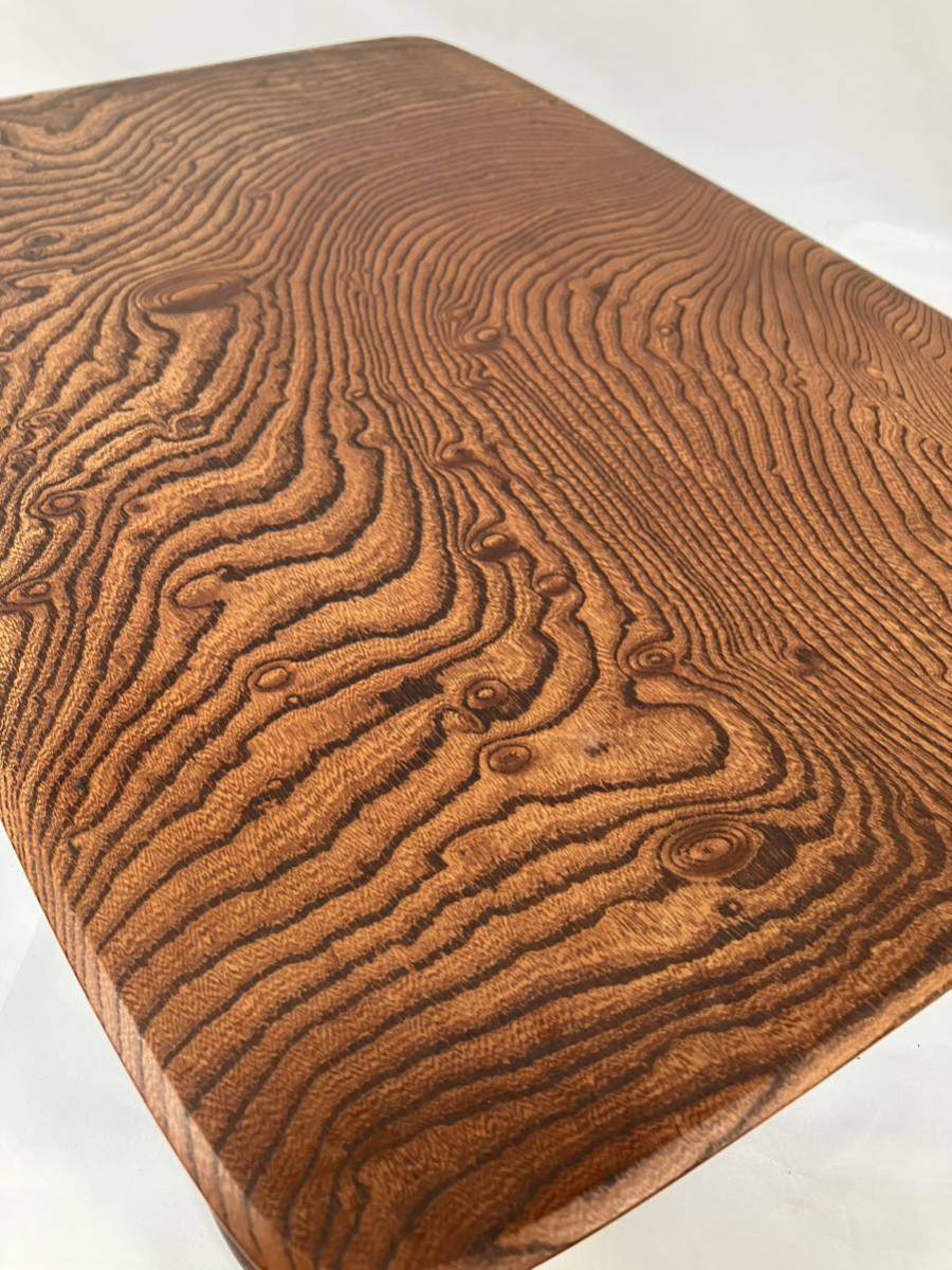 逸品！美しい杢目の欅 無垢材 文机 木組み 指物家具 あまかっ 座敷机 