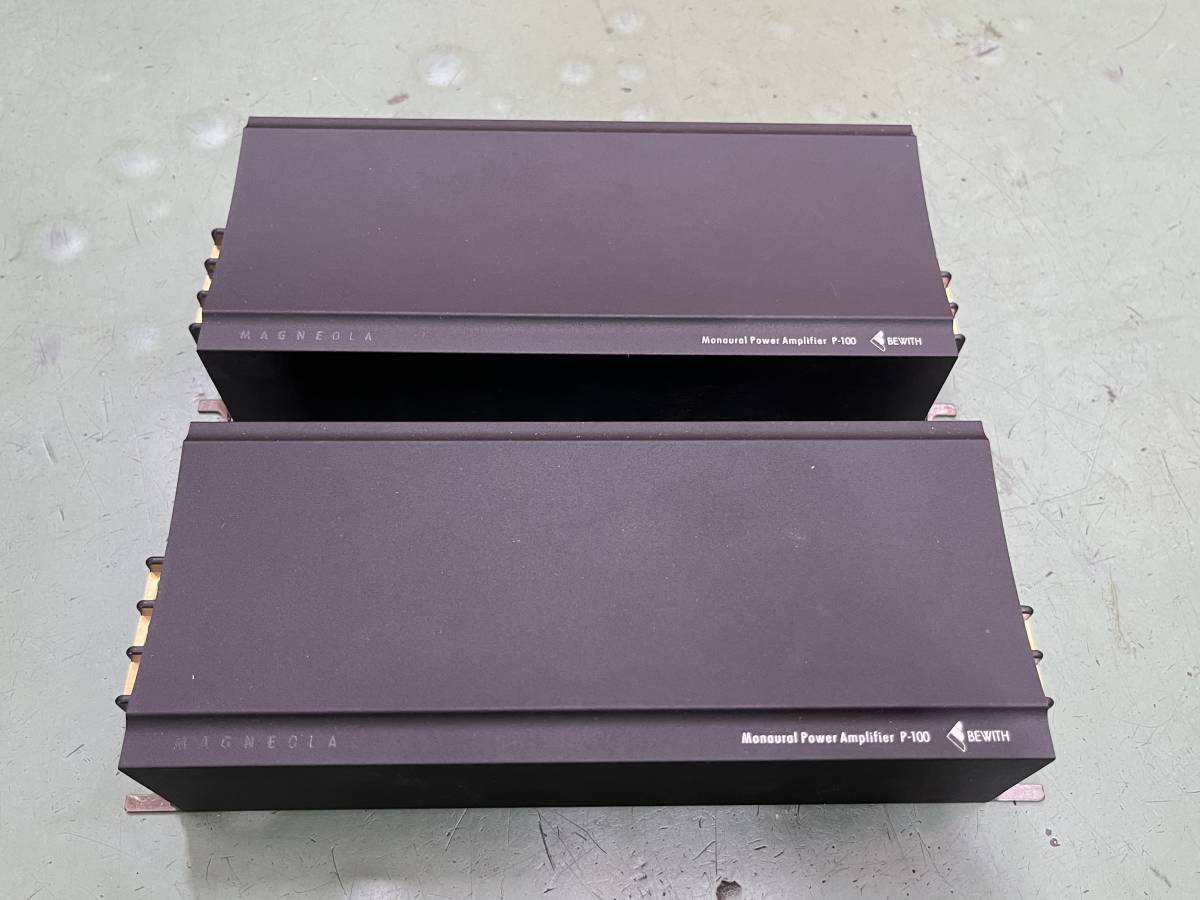 BEWITH P-100 パワーアンプ　２個② BEWITH モノラルパワーアンプ P-100 2個セット F2Music カー