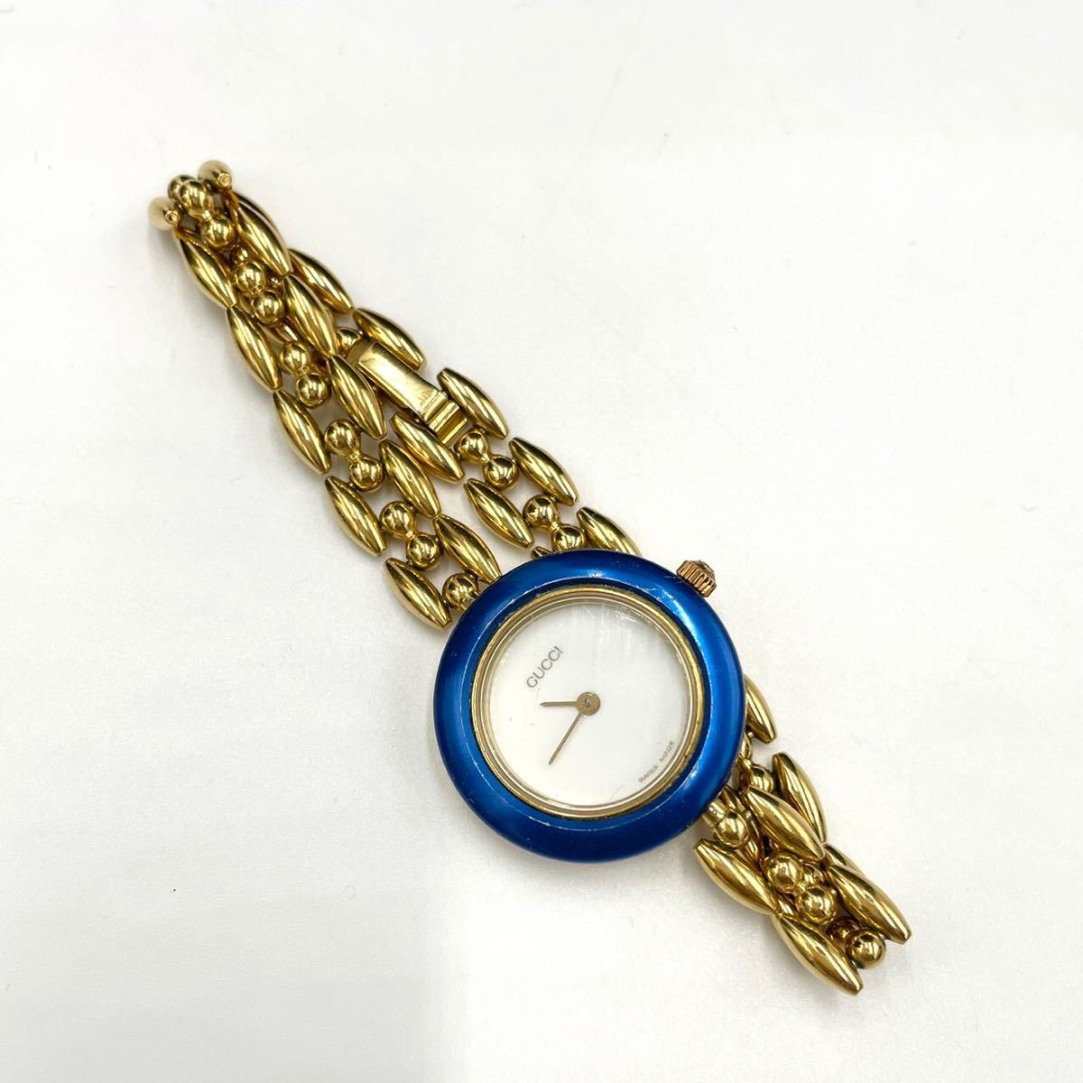 1円スタートGUCCI グッチ チェンジベゼル レディース腕時計 動作品