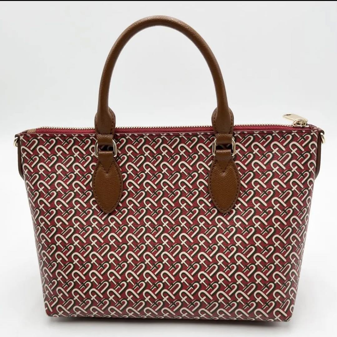 1円 【極美品】フルラ FURLA ショルダーバッグ 総柄 2way 肩掛け 斜め 