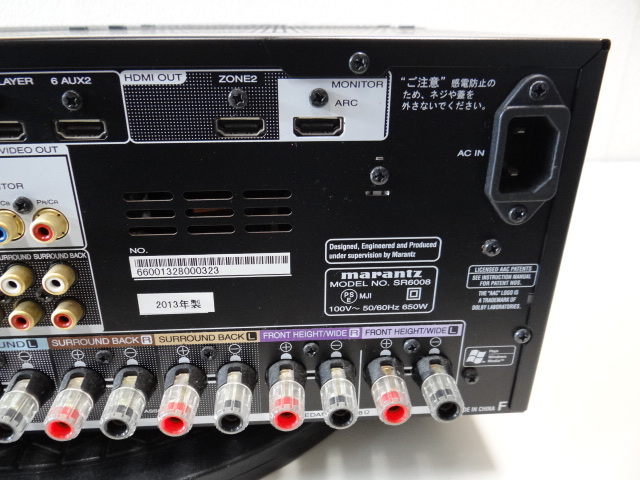 T11911 Marantz SR6008 7.1ch ネットワークAVレシーバー マランツ 通電