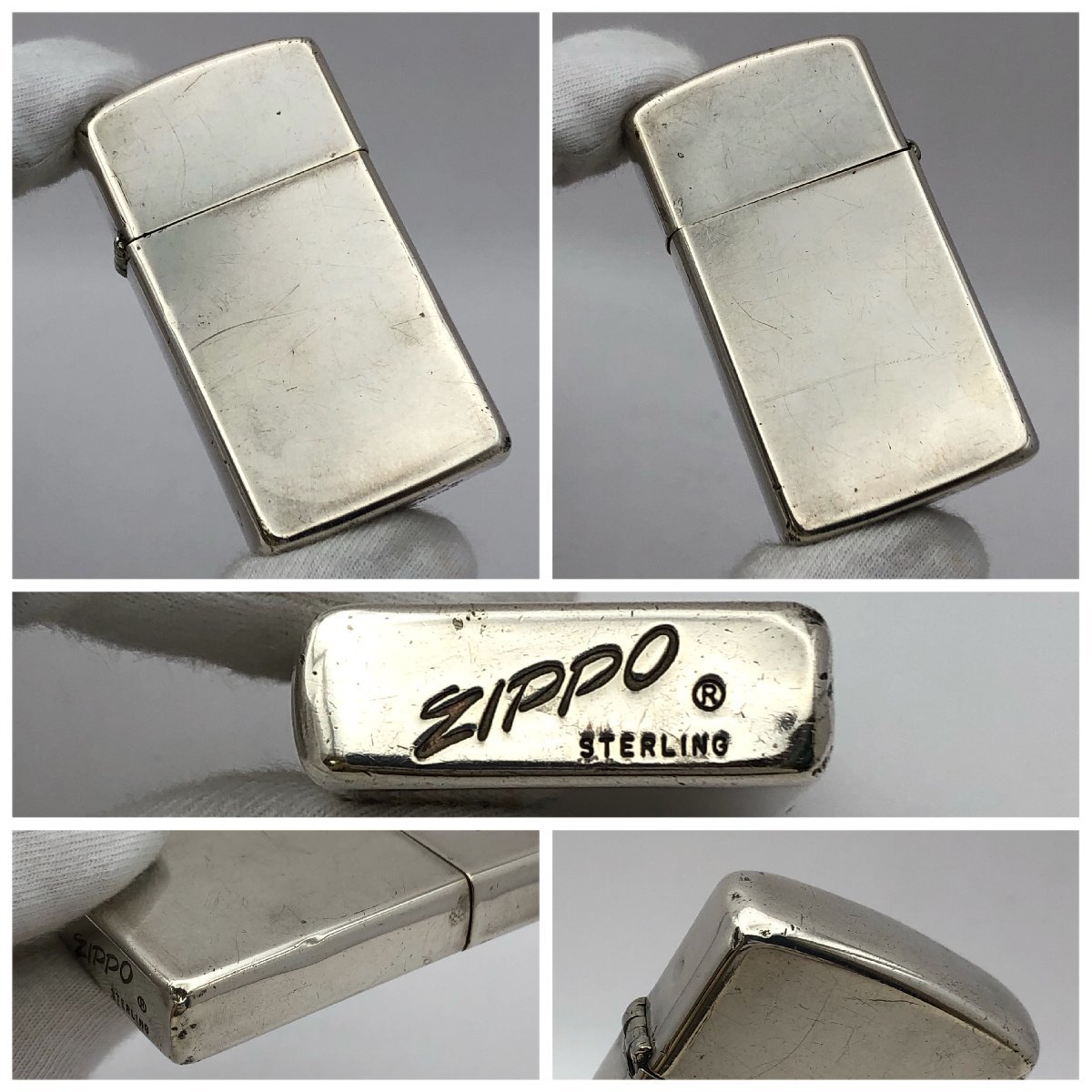 zippo スターリングシルバー 純銀 スリム ヴィンテージ zippo スターリングシルバー 純銀 スリム ヴィンテージ