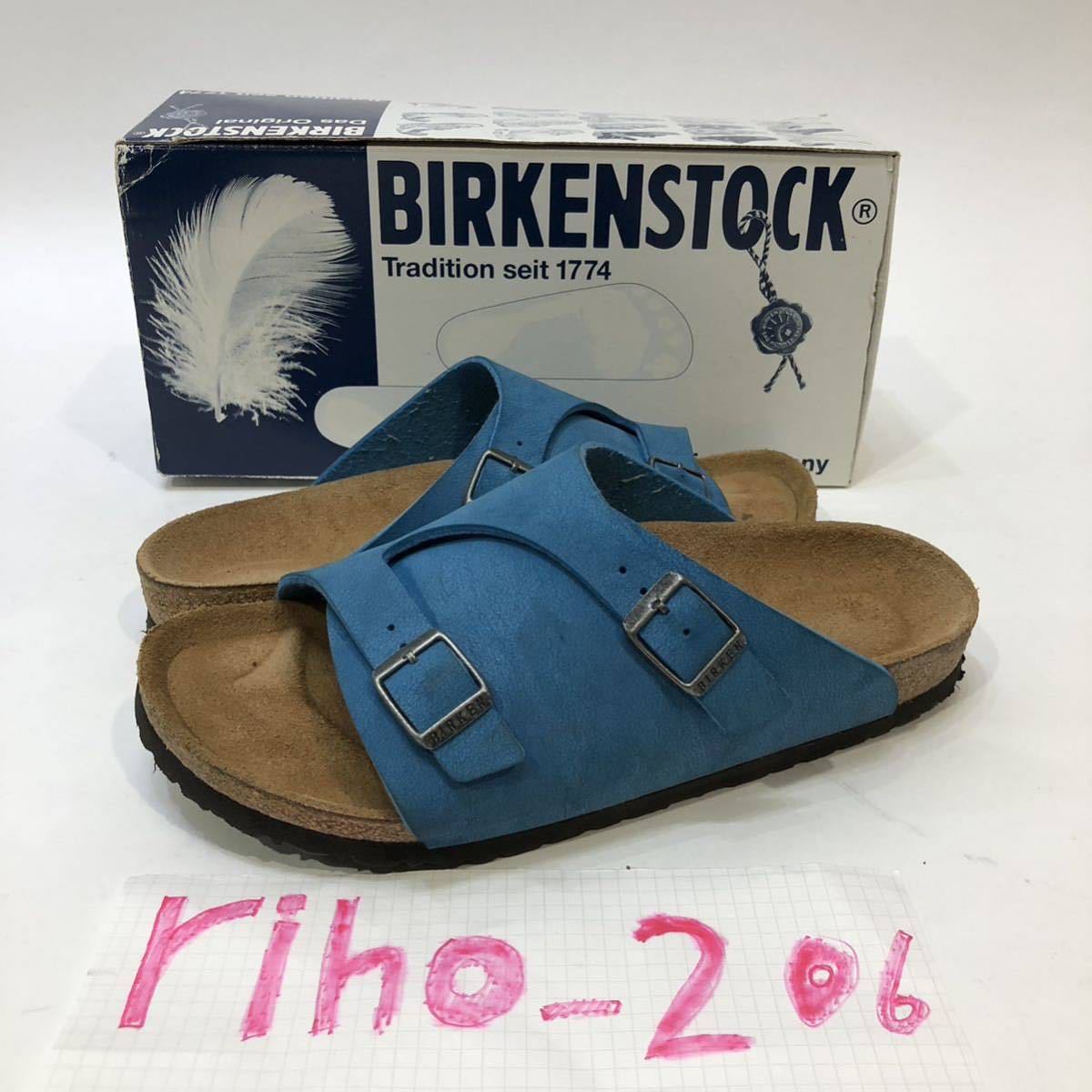 BIRKENSTOCK Zurich ビルケンシュトックチューリッヒ スエードレザー サンダル シューズ 39 MENS ブルー系 正規品 
