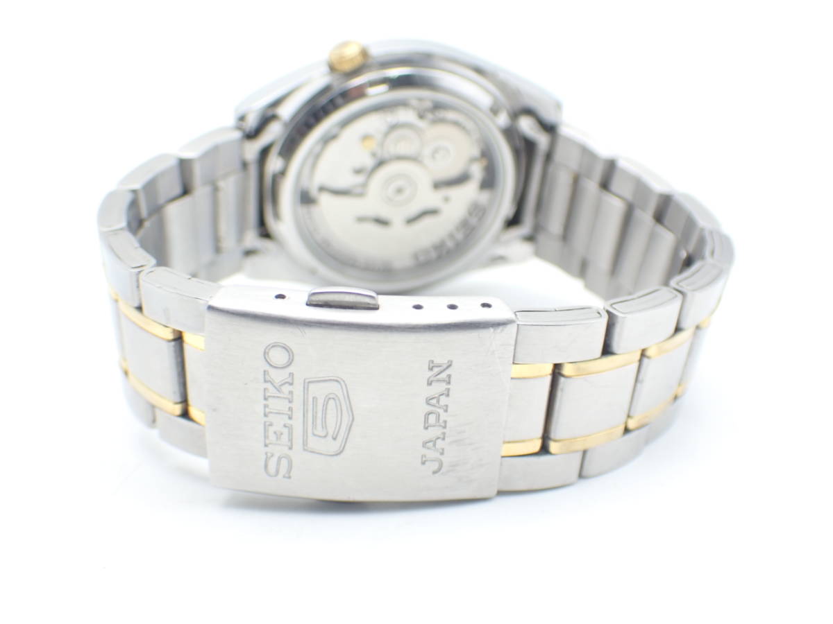 メンズ SEIKO 5 セイコー5 シルバー文字盤 稼働品