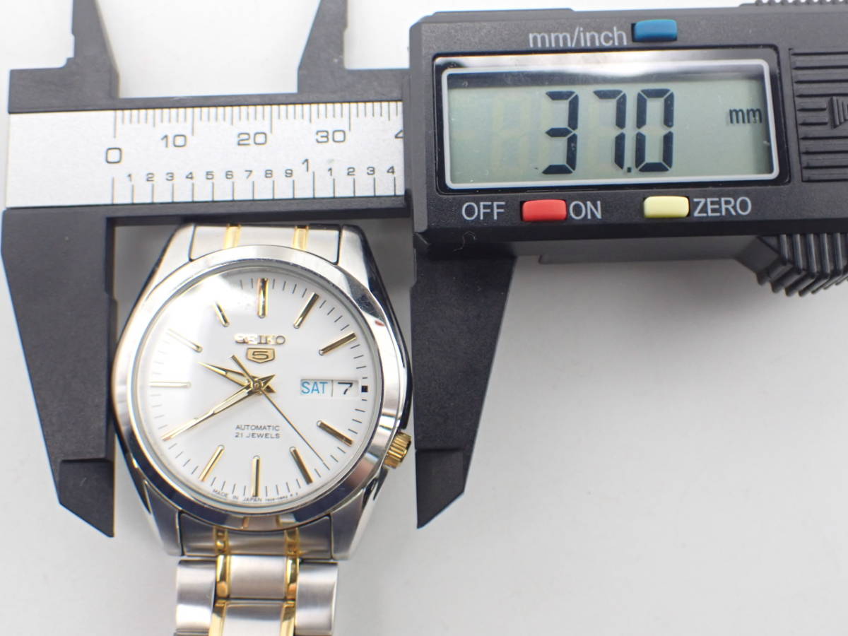 メンズ SEIKO 5 セイコー5 シルバー文字盤 稼働品