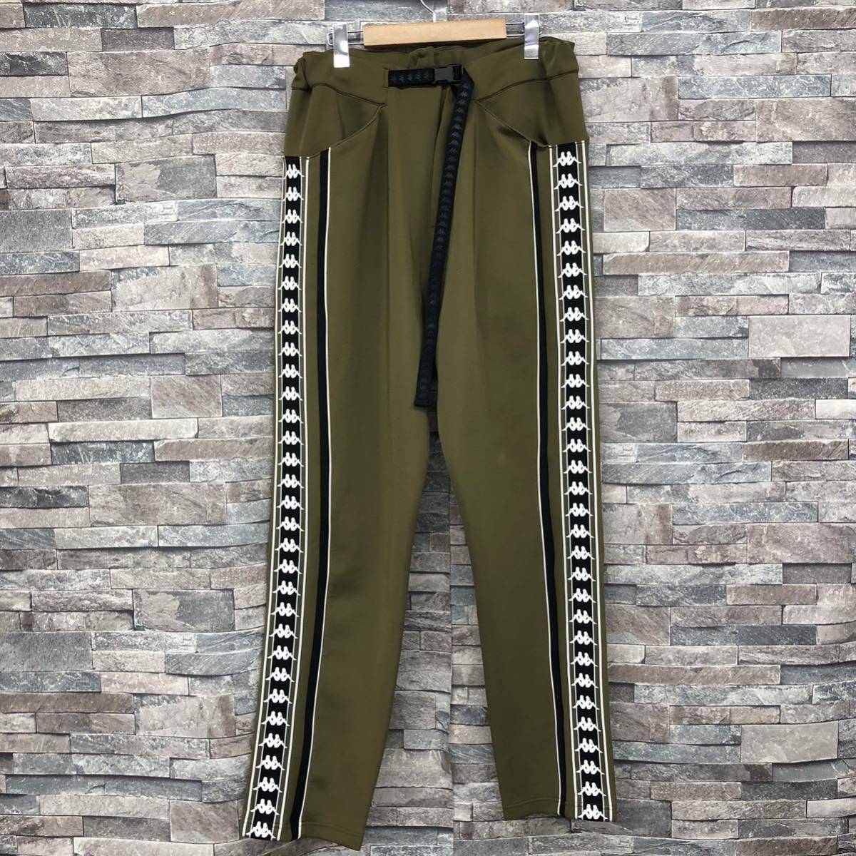 Kappa カッパ メンズ 定価総額26400円 セットアップ ジャージ トラックジャケット トラックパンツ ストレッチ カーキ XLサイズ 紳士